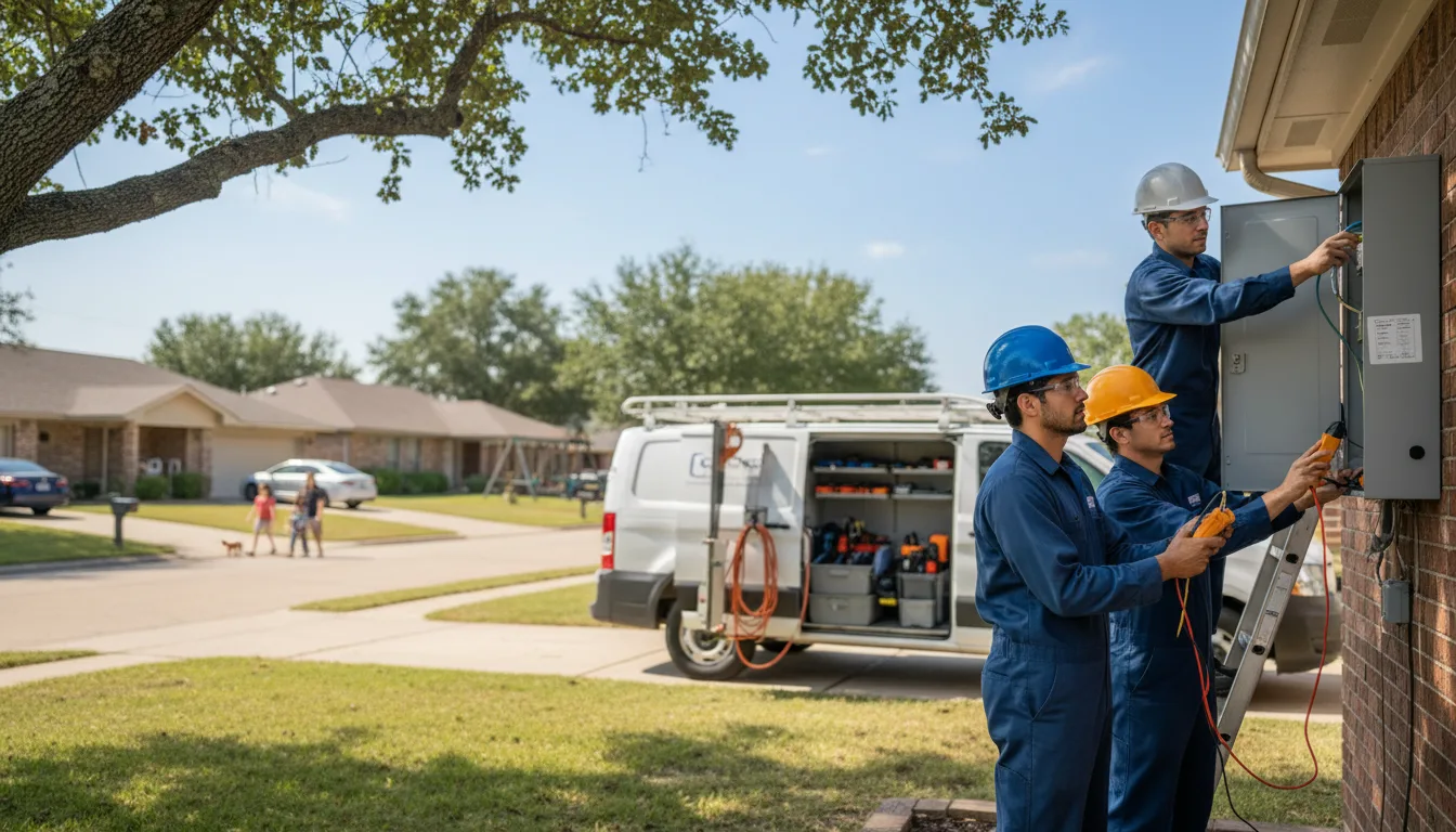 Certified electrician providing emergency electrical services in Foss, OK